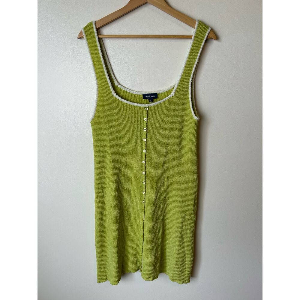 Modcloth Green‎ Matcha Do About Sweater Dress Size L